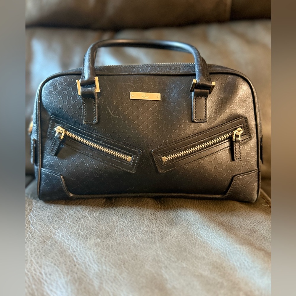 Authentic Black micro Gucci doctor bag